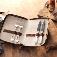 Robbe & Berking Martele 925 Sterling Silber Grill set Frozen Black 4 pieces